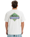 The Quiksilver Mens Global Heat Crystal Jet T-Shirt in Snow White