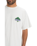 The Quiksilver Mens Global Heat Crystal Jet T-Shirt in Snow White