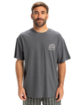 The Quiksilver Mens Freedom Swell T-Shirt in Iron Gate