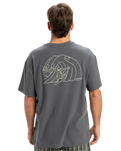 The Quiksilver Mens Freedom Swell T-Shirt in Iron Gate