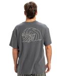 The Quiksilver Mens Freedom Swell T-Shirt in Iron Gate