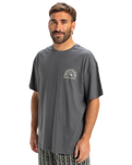 The Quiksilver Mens Freedom Swell T-Shirt in Iron Gate