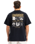 The Quiksilver Mens Outside Inside T-Shirt in Black
