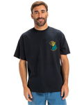 The Quiksilver Mens Hypnotic Wave T-Shirt in Black