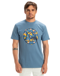 The Quiksilver Mens EVO Bubble Wrapped T-Shirt in Coronet Blue