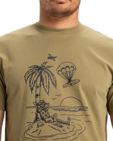 The Quiksilver Mens EV Tuned Out T-Shirt in Aloe