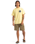 The Quiksilver Mens Circle Back T-Shirt in Popcorn