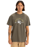 The Quiksilver Mens Skull Lines T-Shirt in Grape Leaf