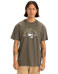 The Quiksilver Mens Skull Lines T-Shirt in Grape Leaf