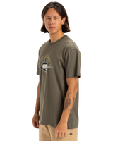 The Quiksilver Mens Skull Lines T-Shirt in Grape Leaf