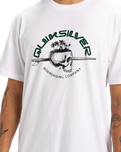 The Quiksilver Mens Skull Lines T-Shirt in White