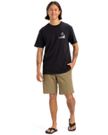 The Quiksilver Mens Palm Lines T-Shirt in Black