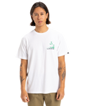The Quiksilver Mens Palm Lines T-Shirt in White