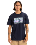The Quiksilver Mens Retro Fade T-Shirt in Dark Navy