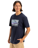 The Quiksilver Mens Retro Fade T-Shirt in Dark Navy