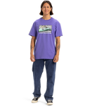 The Quiksilver Mens Retro Fade T-Shirt in Dusted Peri