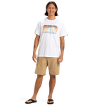 The Quiksilver Mens Sun Faded T-Shirt in White