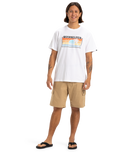 The Quiksilver Mens Sun Faded T-Shirt in White