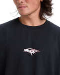 The Quiksilver Mens Mercury Old English Long Sleeve T-Shirt in Black