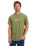 The Quiksilver Mens Fineline T-Shirt in Loden Green
