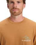 The Quiksilver Mens Light Waves T-Shirt in Almond