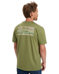 The Quiksilver Mens Light Waves T-Shirt in Loden Green
