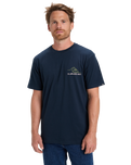 The Quiksilver Mens Light Waves T-Shirt in Dark Navy