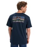 The Quiksilver Mens Light Waves T-Shirt in Dark Navy