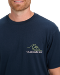 The Quiksilver Mens Light Waves T-Shirt in Dark Navy