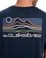 The Quiksilver Mens Light Waves T-Shirt in Dark Navy