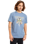 The Quiksilver Mens Core Skull T-Shirt in China Blue
