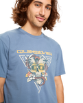 The Quiksilver Mens Core Skull T-Shirt in China Blue