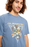 The Quiksilver Mens Core Skull T-Shirt in China Blue