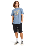 The Quiksilver Mens Core Skull T-Shirt in China Blue