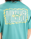 The Quiksilver Mens Gotam Foam T-Shirt in Deep Sea