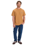 The Quiksilver Mens Anchor Lockup T-Shirt in Almond