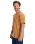 The Quiksilver Mens Anchor Lockup T-Shirt in Almond