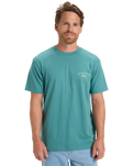 The Quiksilver Mens Anchor Lockup T-Shirt in Deep Sea