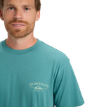 The Quiksilver Mens Anchor Lockup T-Shirt in Deep Sea