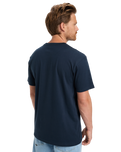 The Quiksilver Mens Anchor Lockup T-Shirt in Dark Navy