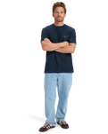 The Quiksilver Mens Anchor Lockup T-Shirt in Dark Navy