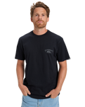 The Quiksilver Mens Anchor Lockup T-Shirt in Black
