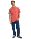 The Quiksilver Mens Anchor Lockup T-Shirt in Mustard