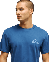 The Quiksilver Mens Mini Logo T-Shirt in Dark Denim