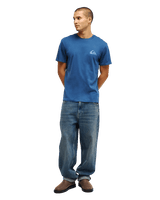 The Quiksilver Mens Mini Logo T-Shirt in Dark Denim