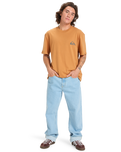 The Quiksilver Mens EV Mini Logo T-Shirt in Almond