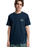 The Quiksilver Mens Dawn T-Shirt in Dark Navy