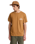 The Quiksilver Mens Bliss Point T-Shirt in Tobacco Brown