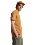 The Quiksilver Mens Bliss Point T-Shirt in Tobacco Brown
