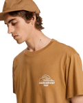 The Quiksilver Mens Bliss Point T-Shirt in Tobacco Brown